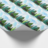 Moose and Elk Play Santa Wrapping Paper Cadeaupapier (Hoek)