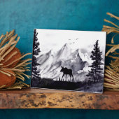 Moose and Mountains Plaque Fotoplaat (Zijkant)
