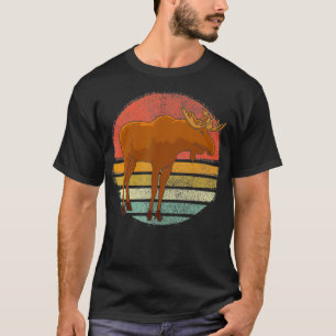  Moose Animal Retro Mooses Lover T-shirt