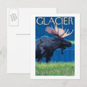 Moose at Night - Glacier National Park, MT Briefkaart (Voorkant / Achterkant)