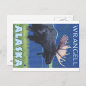 Moose at Night - Wrangell, Alaska Briefkaart (Voorkant / Achterkant)