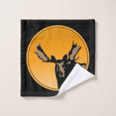Moose at Sunset - Original Wildlife Art Bad Handdoek (Wasdoekje)