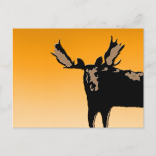 Moose at Sunset - Original Wildlife Art Briefkaart