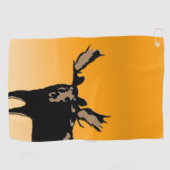 Moose at Sunset - Original Wildlife Art Golfhanddoek (Horizontaal)