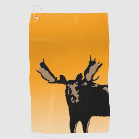 Moose at Sunset - Original Wildlife Art Golfhanddoek (Voorkant)