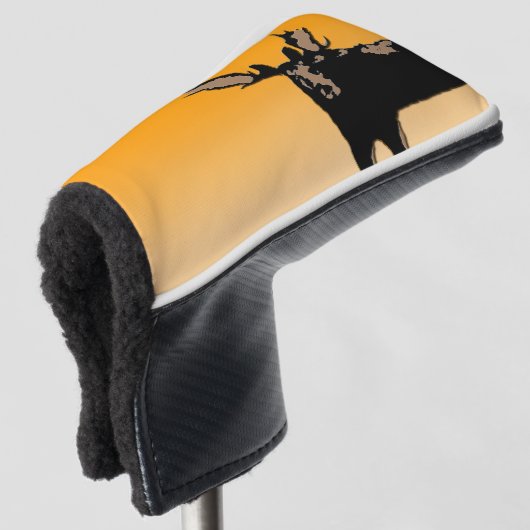Moose at Sunset - Original Wildlife Art Golfheadcover (3/4 voorkant)