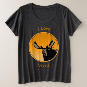 Moose at Sunset - Original Wildlife Art Grote Maat T-shirt