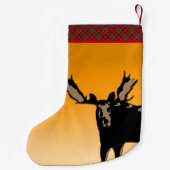 Moose at Sunset - Original Wildlife Art Kleine Kerstsok (Achterkant)