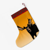 Moose at Sunset - Original Wildlife Art Kleine Kerstsok (Achterkant (Hangend))