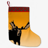 Moose at Sunset - Original Wildlife Art Kleine Kerstsok (Voorkant)