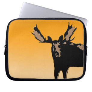 Moose at Sunset - Original Wildlife Art Laptop Sleeve