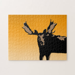 Moose at Sunset - Original Wildlife Art Legpuzzel