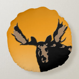 Moose at Sunset - Original Wildlife Art Rond Kussen