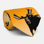 Moose at Sunset - Original Wildlife Art Stropdas (Opgerold)