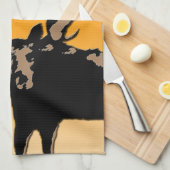 Moose at Sunset - Original Wildlife Art Theedoek (Quarter Fold)