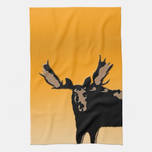 Moose at Sunset - Original Wildlife Art Theedoek (Verticaal)
