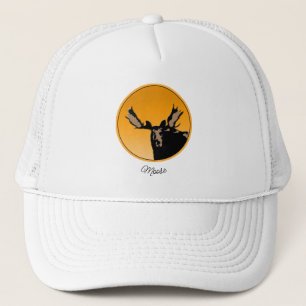 Moose at Sunset - Original Wildlife Art Trucker Pet