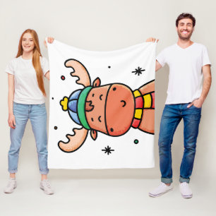 Moose Baby Fleece Deken