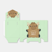 Moose Baby shower Bedankdoosjes (Uitgevouwen)