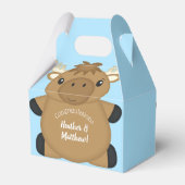 Moose Baby shower Blue Boy Bedankdoosjes (Achterkant)