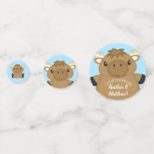 Moose Baby shower Blue Boy Confetti (Achterkanten)