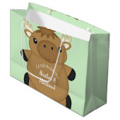 Moose Baby shower Groot Cadeauzakje (Voorkant Gekanteld)