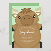 Moose Baby shower Kaart (Voorkant / Achterkant)