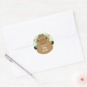Moose Baby shower Ronde Sticker (Envelop)