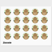 Moose Baby shower Ronde Sticker (Vel)