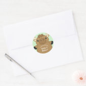 Moose Baby shower Ronde Sticker (Envelop)