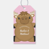 Moose Baby shower Woodland Cadeaulabel (Voorkant)