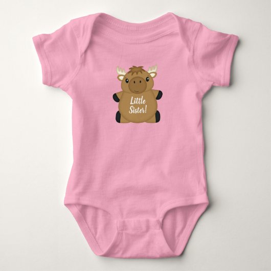 Moose Baby shower Woodland Romper (Voorkant)