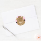 Moose Baby shower Woodland Ronde Sticker (Envelop)