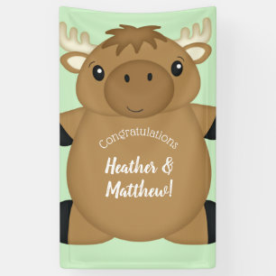 Moose Baby shower Woodland Spandoek