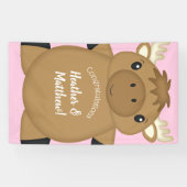 Moose Baby shower Woodland Spandoek (Horizontaal)