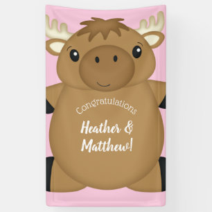 Moose Baby shower Woodland Spandoek