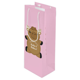 Moose Baby shower Woodland Wijn Cadeautas