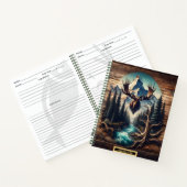 Moose bij een rustige bergrivier notitieboek (Binnen)