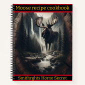 Moose bij een rustige bergstroom notitieboek (Voorkant)