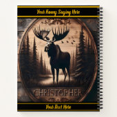 Moose bij een rustige rivier notitieboek (Achterkant)