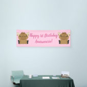 Moose Birthday Party Pink Spandoek (Beurs)