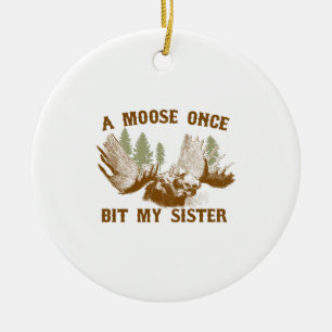 Moose Bite Keramisch Ornament
