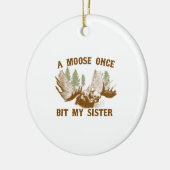 Moose Bite Keramisch Ornament (Links)