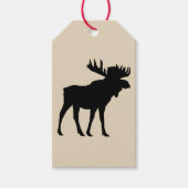 Moose Black Silhouette Wilderness Gift Label Cadeaulabel (Voorkant)