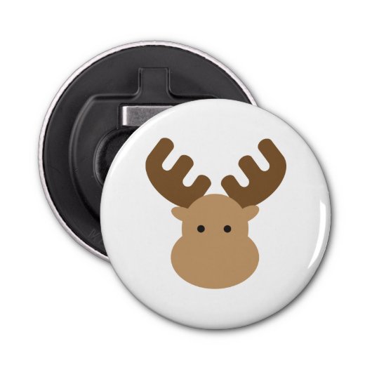 Moose Bottle Open Fridge Magnet Button Flesopener (Voorkant)
