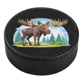 Moose buck hockey puck