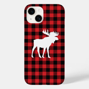 Moose Buffalo Check Wilderness Cabin Case-Mate iPhone 14 Hoesje