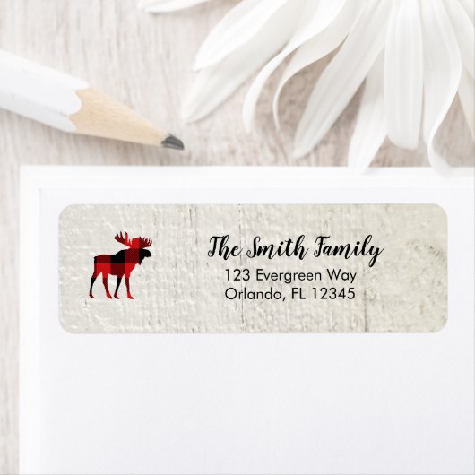 Moose Buffalo Vérifier le Étiquette de adresse sau (En situation)