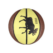 Moose cartoon illustratie basketbal (Verticaal)