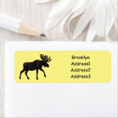Moose cartoon illustratie etiket (Insitu)